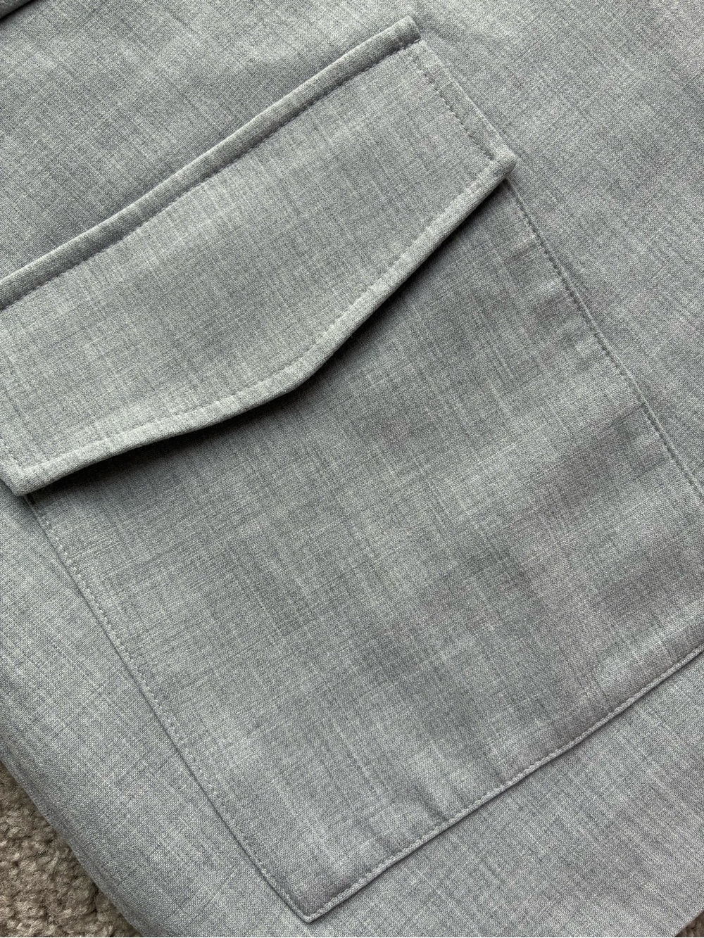 Babaton Happy Hour Skirt Grey Wrap Pocket Mini Skirt - Picture 6 of 14